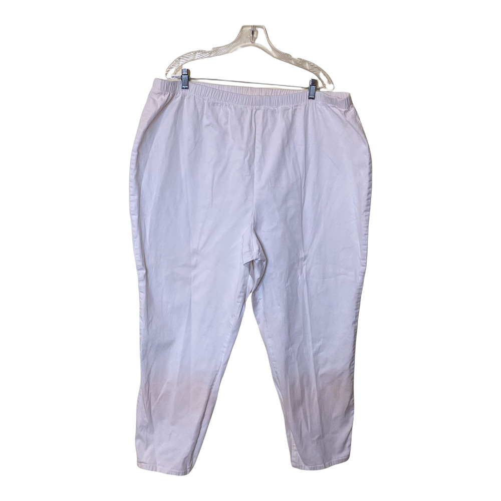 Liz & Me Elastic Waist White Jeans - Size 30W